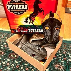 Potrero Black Cowboy Boots